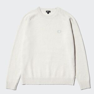 KAWS x Uniqlo Winter Lambswool Off -White XX Crewneck Sweater